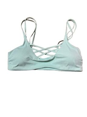 NWT YMI Aqua Ribbed Strappy Bikini Top -Size Medium